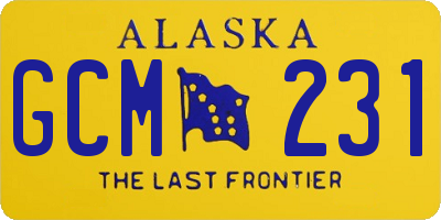 AK license plate GCM231