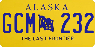 AK license plate GCM232