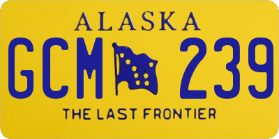 AK license plate GCM239