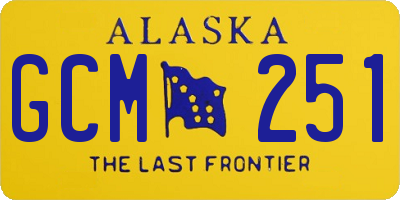 AK license plate GCM251
