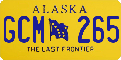AK license plate GCM265