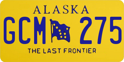 AK license plate GCM275