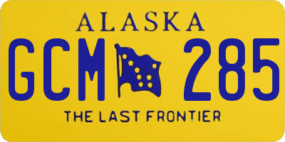 AK license plate GCM285