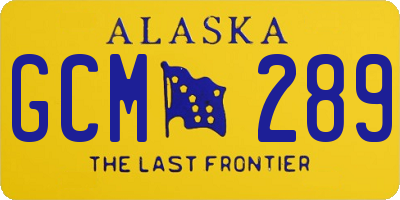 AK license plate GCM289