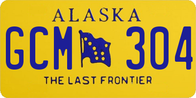 AK license plate GCM304