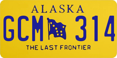 AK license plate GCM314