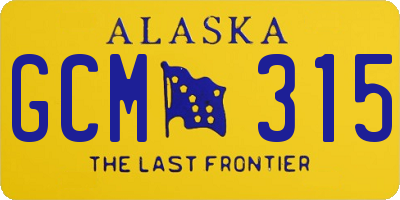 AK license plate GCM315