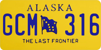 AK license plate GCM316