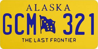 AK license plate GCM321