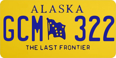 AK license plate GCM322