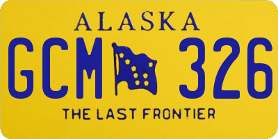 AK license plate GCM326
