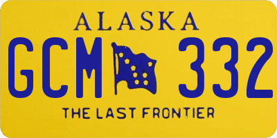 AK license plate GCM332