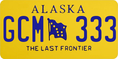 AK license plate GCM333