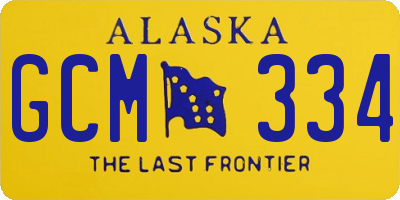 AK license plate GCM334