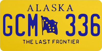 AK license plate GCM336