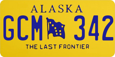 AK license plate GCM342