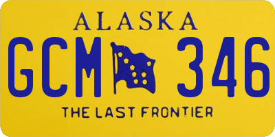 AK license plate GCM346