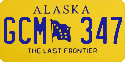AK license plate GCM347