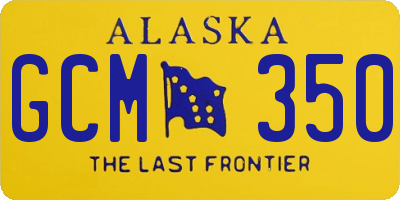 AK license plate GCM350