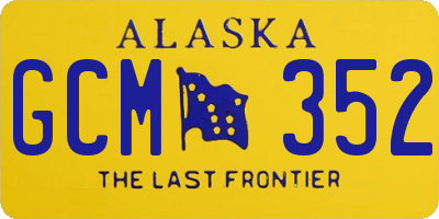 AK license plate GCM352