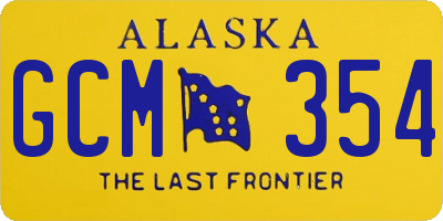 AK license plate GCM354
