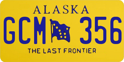 AK license plate GCM356