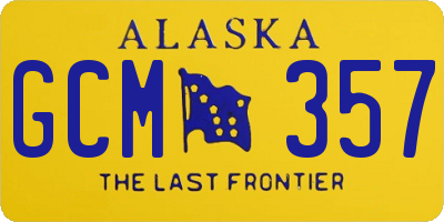 AK license plate GCM357