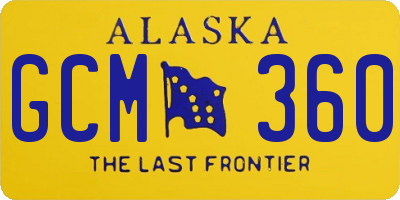 AK license plate GCM360