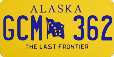 AK license plate GCM362