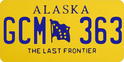 AK license plate GCM363