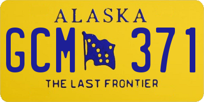 AK license plate GCM371