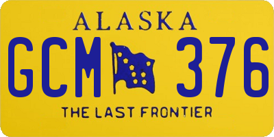AK license plate GCM376