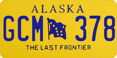 AK license plate GCM378
