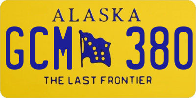 AK license plate GCM380
