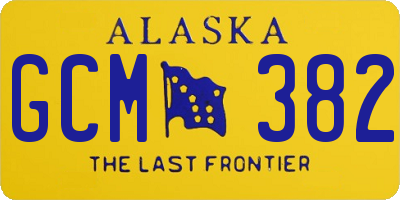 AK license plate GCM382