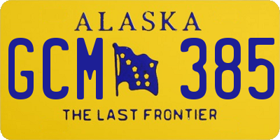 AK license plate GCM385