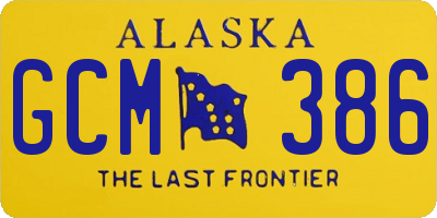 AK license plate GCM386