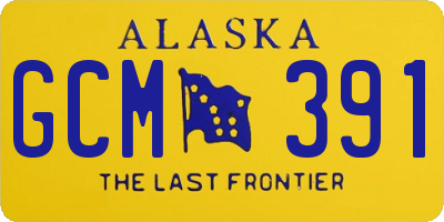 AK license plate GCM391