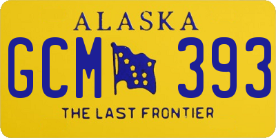 AK license plate GCM393