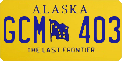 AK license plate GCM403