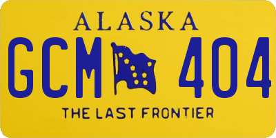 AK license plate GCM404