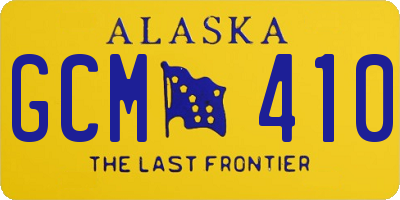 AK license plate GCM410