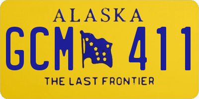 AK license plate GCM411