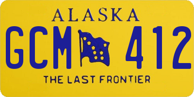 AK license plate GCM412
