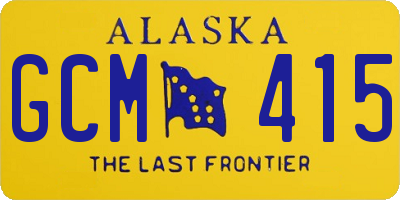 AK license plate GCM415