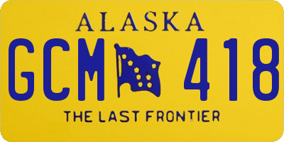AK license plate GCM418