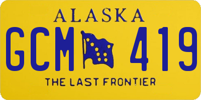AK license plate GCM419