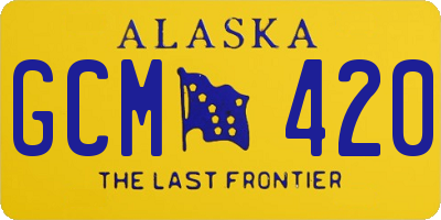 AK license plate GCM420