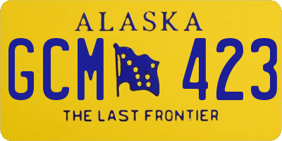 AK license plate GCM423