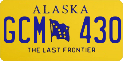AK license plate GCM430